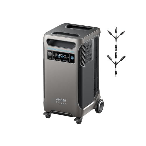 Anker SOLIX F3800 Portable Power Station, 3840Wh, LiFePO4 Batteries, Ultra-High 6000W AC Output with 120V/240V, Solar Generator for Home Backup, RVs, Emergencies, Power Outages, and Outdoor 