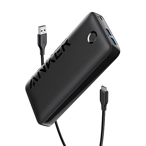 Anker Power Bank, 20,000mAh Portable Charger with 22.5W Max Fast Charging, 2 USB-A, 1 USB-C for iPhone 16/15/14/13/12 Series, Samsung, iPad Pro, AirPods, Apple Watch, and More Black