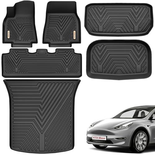 YITAMOTOR Floor Mats Compatible with 2014-2020 Chevrolet Impala, Custom Fit Black TPE Floor Liners 1st & 2nd Row All-Weather Protection