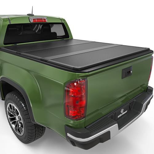YITAMOTOR FRP Hard Tri-fold Truck Bed Tonneau Cover Fits for Chevy Colorado/GMC Canyon 2015-2022 6.2 ft Bed 6'2" Hard 3-Fold