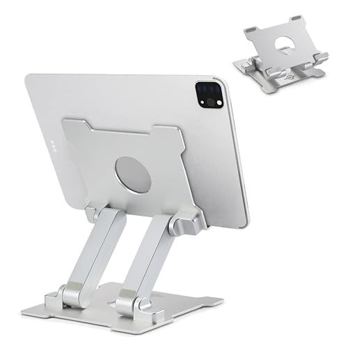 KABCON Quality Tablet Stand,Adjustable Foldable Eye-Level Aluminum Solid Up to 15-in Tablets Holder for Microsoft Surface Series Tablets,iPad Series,Samsung Galaxy Tabs,Amazon Kindle Fire,Et