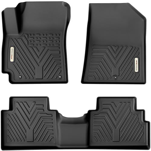 YITAMOTOR Floor Mats Compatible with 2020-2024 2025 Kia Soul, Custom Fit Kia Soul Floor Liners Set 1st & 2nd Row All-Weather Protection, Black 20-25 Kia Soul 1st&2nd