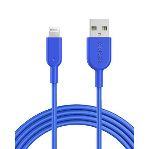Anker Powerline II Lightning Cable (6ft), MFi Certified for iPhone 8/7 Series(Blue)