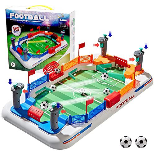 COUOMOXA Soccer Board Game for Kids: Mini Foosball Table Game - Interaction Soccer Toys for 3 4 5 6 7 8-12 Year Old Indoor Family Playroom Party - Perfect Birthday Sports Gift for Boys Girls