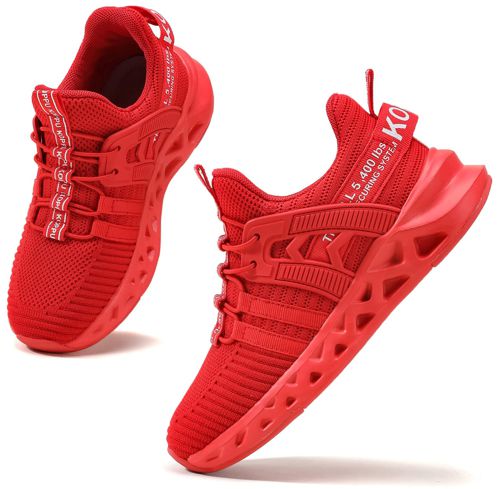 koppu Kids Shoes Running Shoes Girls Boys Primary School Students Sports Shoes Spring and Autumn Casual Shoes 5.5 Big Kid 1-red-4