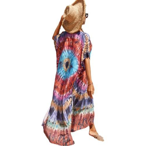Women Elastic caftan Rayon Ethnic Print kaftans Floral Print Over Sized Caftans Lounge wear