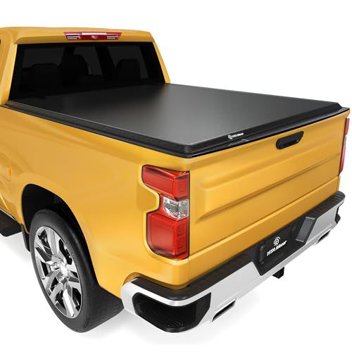 YITAMOTOR Soft Quad Fold Truck Bed Tonneau Cover Fits for Chevy Silverado/GMC Sierra 1500 2007-2025 with 5.8 ft Bed 5'9" Soft 4-Fold 2019-2025 1500 new body