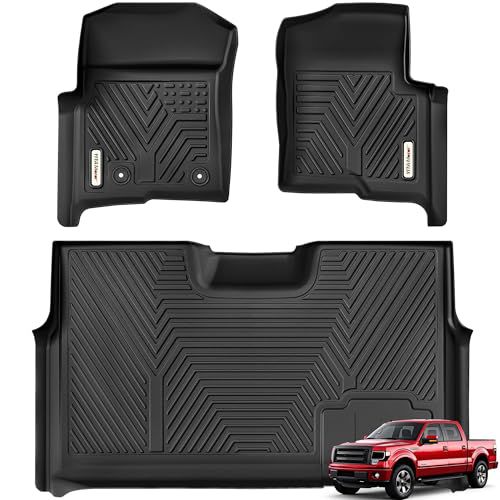YITAMOTOR Rear Under Seat Storage Fit Ford 2015-2024 F150 & 2017-2024 Super Duty SuperCrew/Crew Cab, Upgraded Truck Organizer Underseat Storage Box for F-150 F250 F350 F450 F550