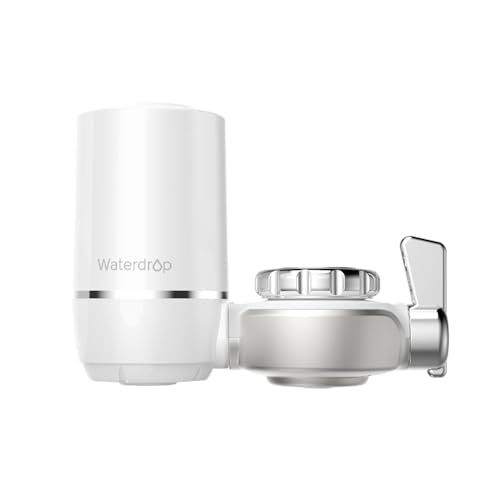Waterdrop Water Filter for Sink Faucet, NSF Certified Water Purifier, 320 Gallon Tap Water Filter for Kitchen Sink, Reduces Chlorine, Lead-Free Material, Faucet Mount Water Filtration System