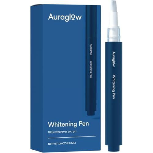 Auraglow Teeth Whitening Pen, Overnight Teeth Whitening Pen, 35% Carbamide Peroxide, 20+ Whitening Treatments, No Sensitivity, 2.8mL Mint 35%