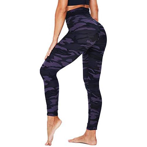 CAMPSNAIL Leggings for Women High Waisted - Printed Buttery Soft Tummy Control Pants for Workout Yoga Cycling Running Sports Navy Camo