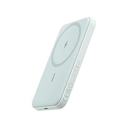 Anker 621 Magnetic Portable Charger (MagGo), 5,000mAh Wireless Power Bank with USB-C Cable, Magsafe-Compatible Battery Pack for iPhone 16 /15/14/13/12 Series green