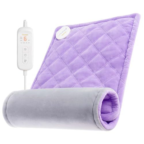 OCOOPA Cozy Heating Pad, Comfortable & Soft Plush 8-Layer HeatLock, for Period Cramps & Back Pain Relief, Cute Heated Pad Large 12"x24", 6-Hour Auto-Timer, Warm Christmas Gifts for Women Mom