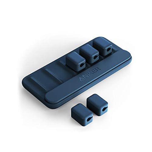 Anker Cable Management, Magnetic Cable Holder, Desktop Multipurpose Cord Keeper, 5 Clips for Lightning Cables, USB C Cables, Micro Cables, Other Wires, Sticks to Wood, Marble, Metal, Glass (