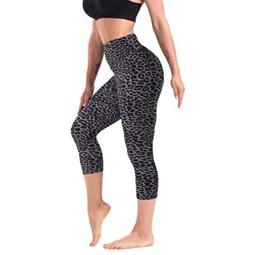 High Waisted Leggings for Women - Buttery Soft Tummy Control Printed Capri Pants for Workout Yoga