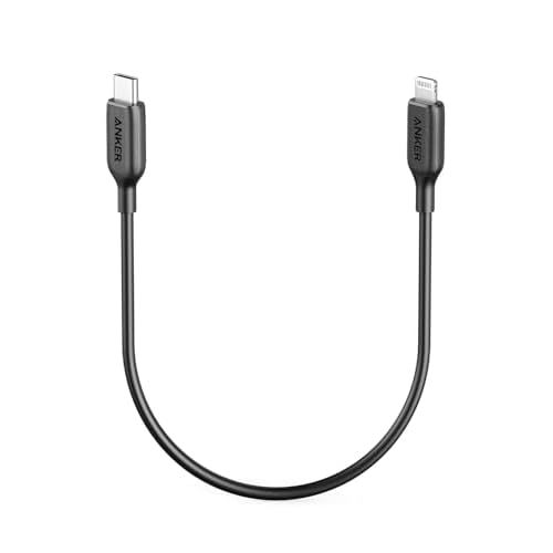 Anker USB C to Lightning Cable (1ft), Powerline III MFi Certified Fast Charging Lightning Cable for iPhone 13 13 Pro 12 Pro Max 12 11 X XS XR 8 Plus, AirPods Pro, Supports Power Delivery (Bl