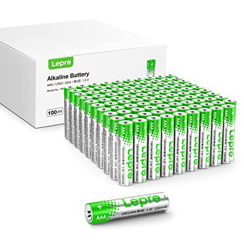 Lepro AAA Batteries 100 Pack, Triple A Batteries with Ultra Long-Lasting Power – High Performance, 1.5V Leak-Proof, Corrosion-Resistant Alkaline AAA Batteries, Ideal for Home & Office Device