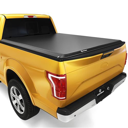 YITAMOTOR Soft Roll Up Truck Bed Tonneau Cover Fit for 2017-2025 Ford F-250 F-350 F-450 F250 F350 F450 Super Duty 8 ft Bed 8' Soft Roll-Up 2017-2025