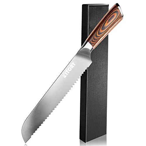 73 Layers Damascus Chefs Knife 8", 10Cr15CoMoV HC Super-Steel cutting core, Japanese Style Kitchen Knife, Full Tang Sandalwood Handle, w/t gift box D2Chef Knife