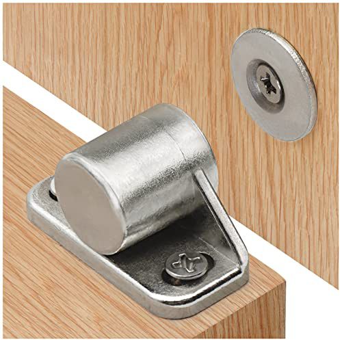 8 Pack Magnetic Door Catch, Neodymium Magnetic Cabinet Door Catch - Silver 8 Silver