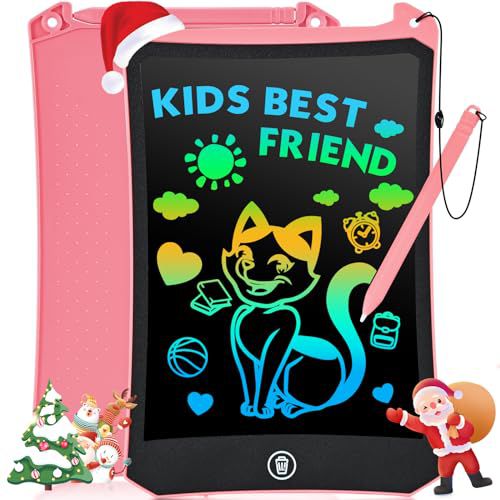 LCD Writing Tablet, 8.5 Inch Colorful Doodle Board Electronic Doodle Pad, Drawing Board Drawing Tablets for Kids, Educational Toys Birthday Gifts for Girls Boys Age 3-8 (Pink) 8.5'' Pink