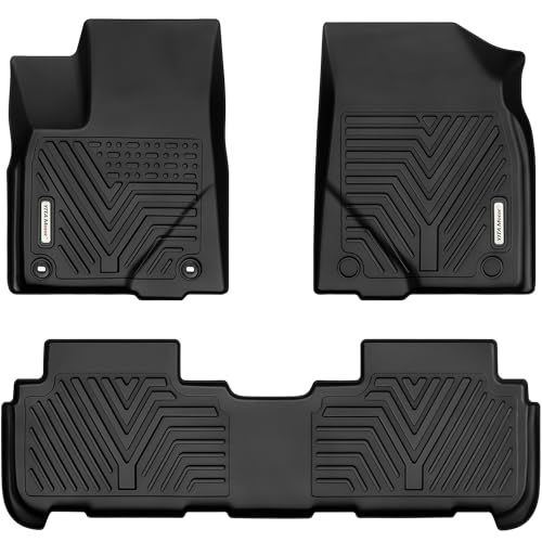 YITAMOTOR Floor Mats Compatible with Highlander, Custom Fit Floor Liners for 2014-2019 Toyota Highlander, 1st & 2nd Row All Weather Protection, Black 2014-2019 Highlander