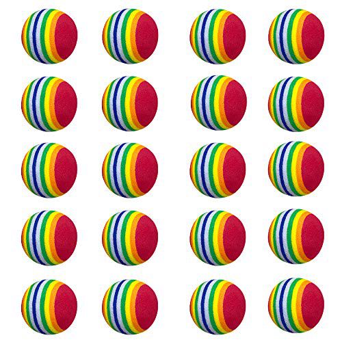 Scott Edward Air Golf Practice Balls, Bright Multicolor and Lightweight Sponge Ball, 20 Pieces, Golf Training Indoor and Outdoor, for Backyard Hitting Mat, Soft for Children, Pets Red