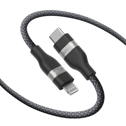 Anker USB C to Lightning Cable, Upcycled-Braided USB C to Lightning Cord, Ultra-Fast Charging Cable for iPhone 14/13/12/11 Series and More (3FT)