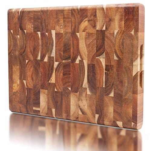 Kitory Heavy Duty Cutting Boards - Large Size Acacia Wood Board Corrosion Resistance High Toughness - Ultra Thick Kitchen - Ideal for Chopping Bones, Cutting Meat, Vegetables, Fruits, 2024 G