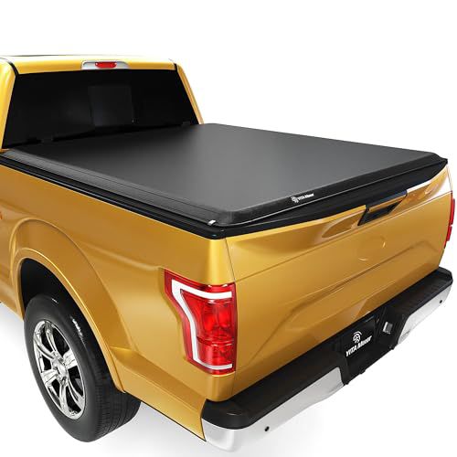 YITAMOTOR Soft Roll Up Truck Bed Tonneau Cover Compatible with 2017-2025 Ford F-250 F-350 F250 F350 Super Duty, Styleside 6.75 ft Bed 6'9" Soft Roll-Up 2017-2025