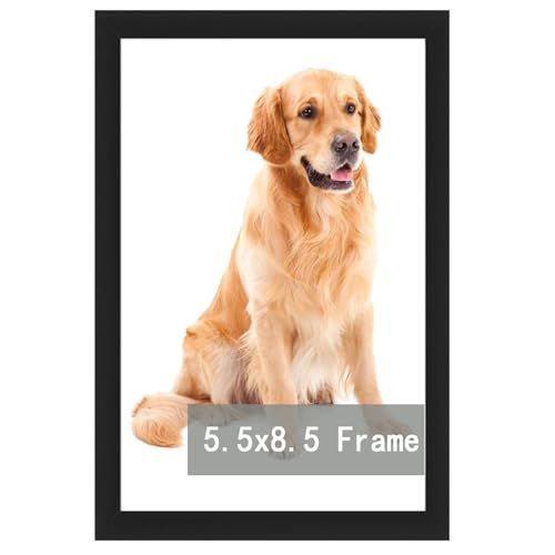 5.5x8.5 Picture Frame,Document Frame Certificate Frames Display Diplomas 5.5x8.5 Inch Frame with Stand Frame Wall and Tabletop Document and Tax Certificate Self Standing with Wall Hangers Bl
