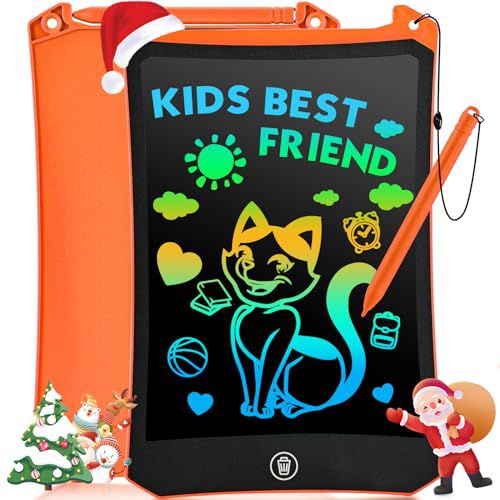 LCD Writing Tablet, 8.5 Inch Colorful Doodle Board Electronic Doodle Pad, Drawing Board Drawing Tablets for Kids, Educational Toys Birthday Gifts for Girls Boys Age 3-8 (Orange) 8.5'' Orange