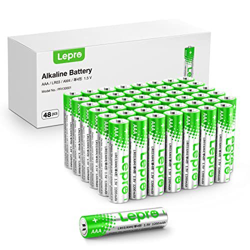 Lepro AAA Batteries 48 Pack, Triple A Batteries with Ultra Long-Lasting Power – High Performance, 1.5V Leak-Proof, Corrosion-Resistant Alkaline AAA Batteries, Ideal for Home & Office Devices