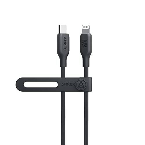 Anker USB C to Lightning Cable[3FT], MFi Certified, Bio-Based Charging Cord, for iPhone 14 Series,and More(USB 2.0, Black) 3FT Black 1