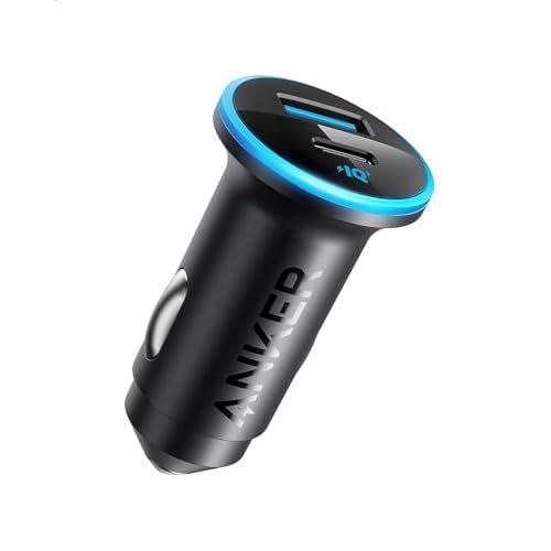 Anker 323 USB-C Car Charger Adapter, 52.5W Cigarette Lighter Charger with 30W PowerIQ 3.0 Fast Charging for iPhone 15/15 Pro Max, 14/13/12 Series, Galaxy S23/22, Pixel