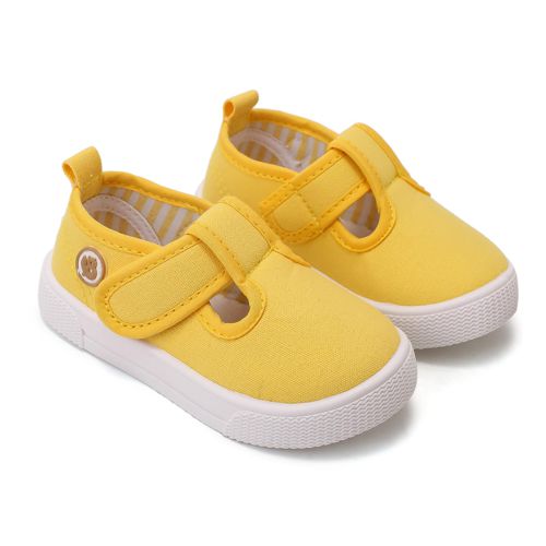 Toddler Girls T-Strap Canvas Sneakers for Little Kids Classical Comfortable Mary Jane Canvas Flats, Non-Slip Casual Canvas Sneaker for Girls 10 Toddle