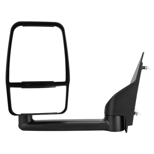 YITAMOTOR Left Driver Side Mirror Towing Mirror Compatible with 2003-2019 Chevy Express GMC Savana 1500 2500 3500 Manual Folding Manual Adjustment Door Mirror Black For 03-19 Savana 1500/250