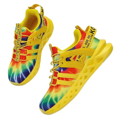 koppu Kids Shoes Running Shoes Girls Boys Primary School Students Sports Shoes Spring and Autumn Casual Shoes 3 Big Kid Colourful Rainbow-04