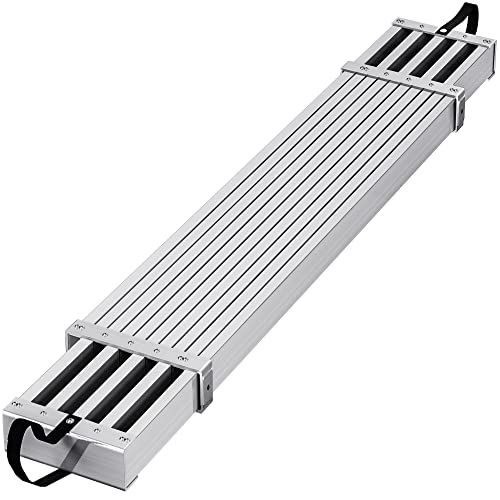 YITAHOME 8-13ft Telescoping Plank, Aluminum Work Plank,Aluminum Extension Plank 440lbs Capacity, Aluminum Scaffolding Plank with Skid-Proof Platform Scaffold Ladder Accessory 8-12.5FT