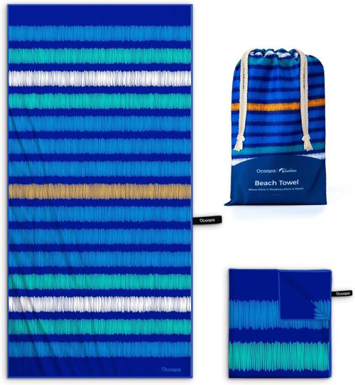 OCOOPA Beach Towel - Quick Dry, Sand Free - Compact, Lightweight - Includes Bag - for Swimming, Camping, Holiday