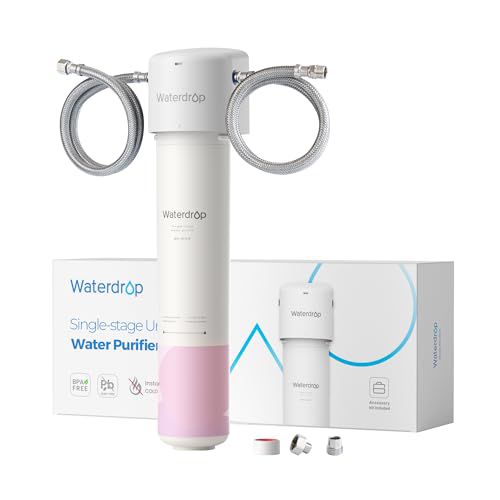 Waterdrop Water Filter for Bathroom for Face Care, Soft Water, Strontium-enriched, Reduce 99.9% of Baçtёria in Bathroom Sink Faucet, Reduces Skin Redness and Irritation, WD-BFU1 White-direct
