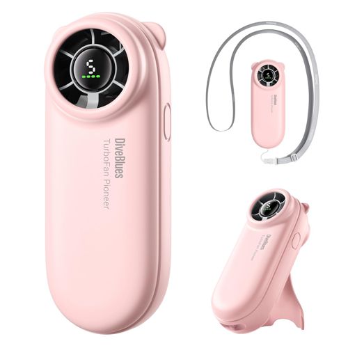 TurboBear Portable Handheld Turbo Fan, 5 Gear Wind, Travel Essentials, Small Hand Held Fan Rechargeable, Mini Personal Fans Cooling, Battery Powered, Pocket Cute Gifts Women