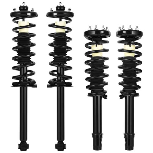 AUTOSAVER88 Front Complete Struts Rear Quick Strut Compatible with 2003-2007 Accord Quick Shock Absorbers Coil Spring Assembly Kit 03-07 Accord front&rear