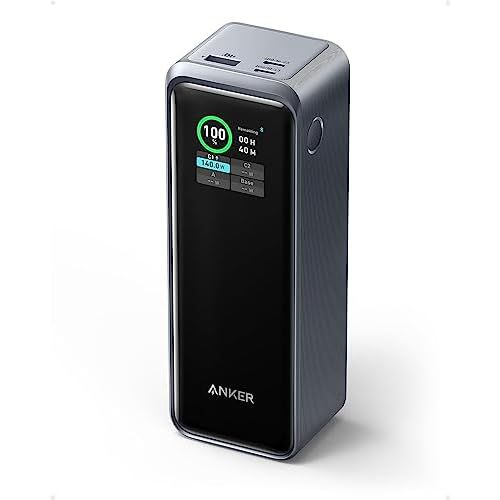Anker Prime Power Bank, 27,650mAh 3-Port 250W Portable Charger for Travel, TSA-Approved, Smart App, for MacBook Pro/Air, iPhone 16/15/14 Series, Samsung, Laptops, and More (Charging Base Not