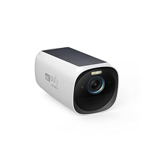 eufy Security eufyCam S330 (eufyCam 3) Add-on Camera, Security Camera Outdoor Wireless, 4K with Integrated Solar Panel, Face Recognition AI, Expandable Local Storage, Spotlight, No Monthly F