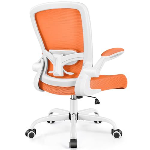 FelixKing Office Chair, Ergonomic Desk Chair Breathable Mesh Chairs with Adjustable High Back Lumbar Support Flip-up Armrests, Executive Swivel Comfy Task Computer Chairs for Home Office Sun