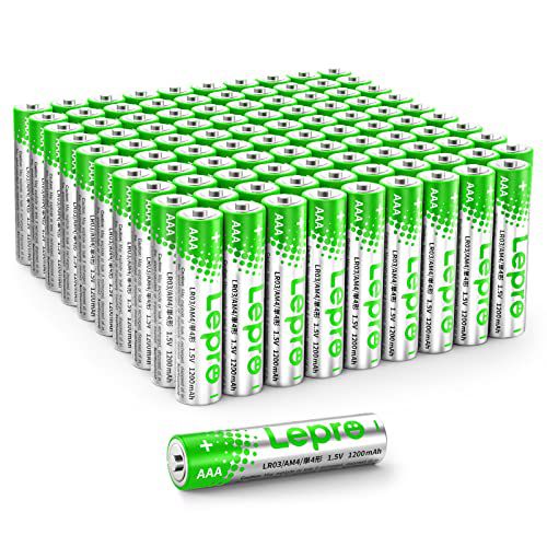 Lepro AAA Batteries 100 Pack, 1200mAh Triple A Alkaline Batteries, Anti-Leak, Anti-Corrosion, Ideal for Household and Business