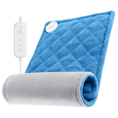 OCOOPA Electric Heating Pad, FSA HSA Eligible, Ultra Soft& Comfortable Plush, Heat Therapy for Neck and Shoulder, Cramps, XL 12"x24", Up to 6-Hour Auto-Timer, Thoughtful Christmas Gifts Men 