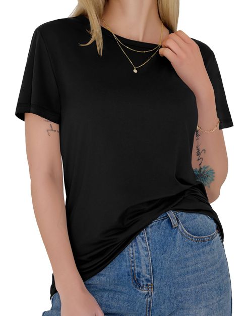GAYHAY T-Shirts for Women - Short Sleeve Basic Tees Soft Crew Neck Trendy Summer Tops for Casual Outfits 2025