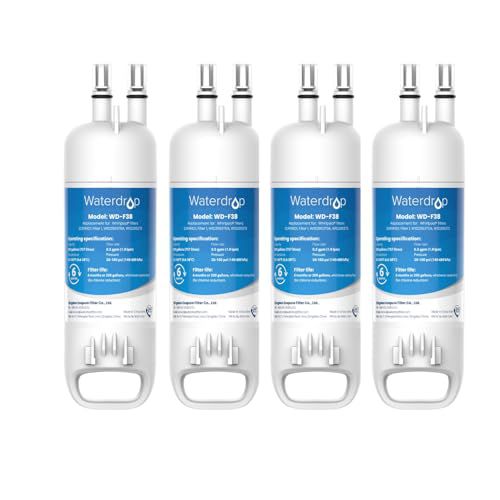 Waterdrop EDR1RXD1 Replacement for Everydrop® Filter 1, W10295370A, EDR1RXD1B, P8RFWB2L, P4RFWB, WD-F38, Kenmore® 46-9081, 46-9930 Refrigerator Water Filter, 4 Pack